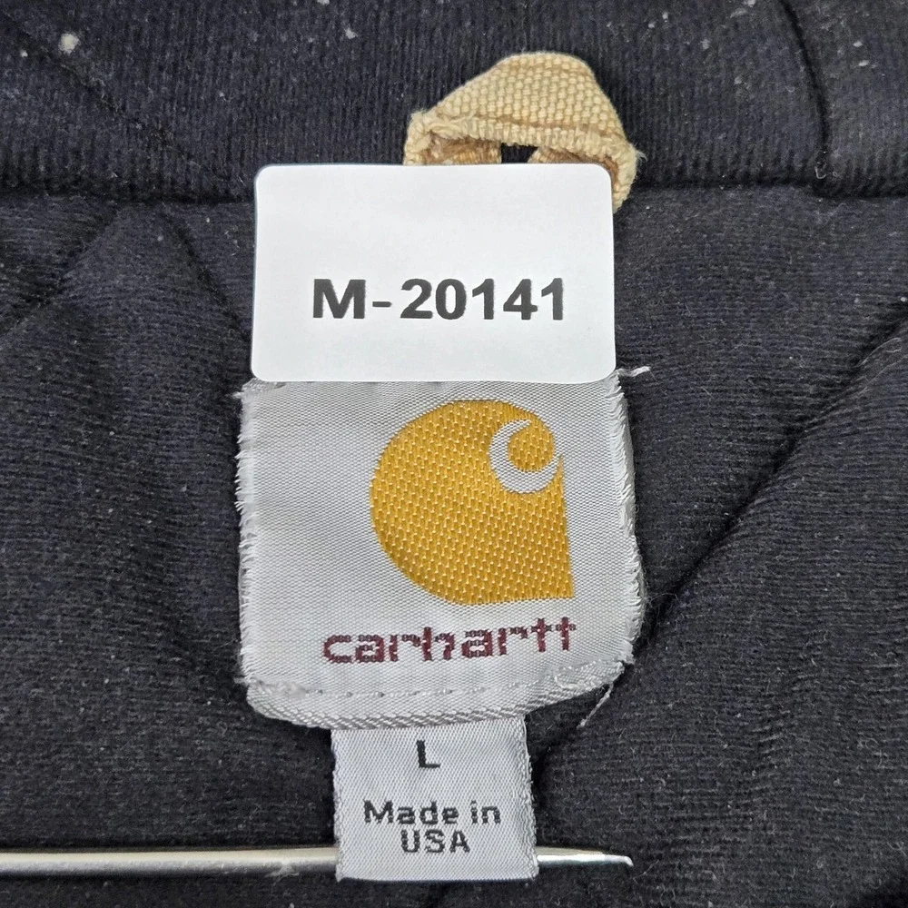 VINTAGE Carhartt Men Jacket L Tan Faded Distressed Made In USA J140 Duck